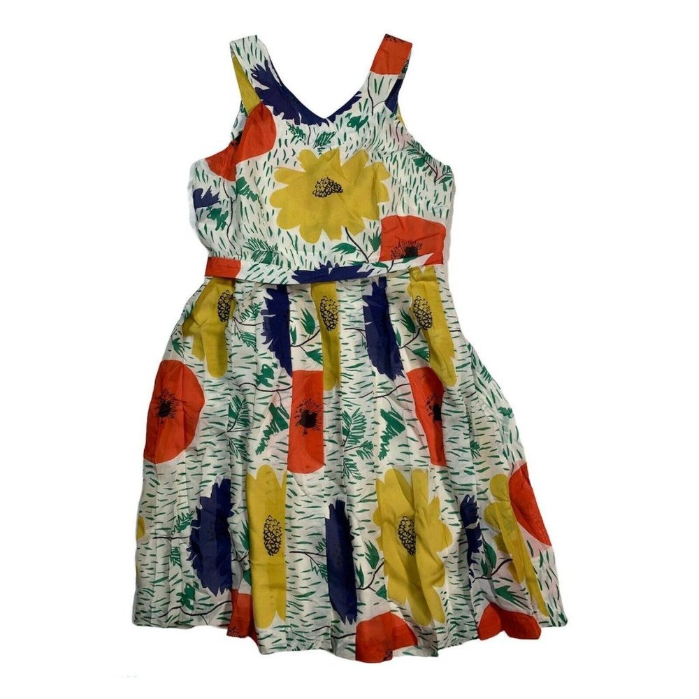 Girls from Savoy Primary Blooms Silk Floral Dress